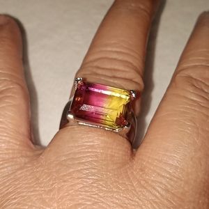 MAGNIFICENT!/ TURMILINE GEMSTONE RING SZ8